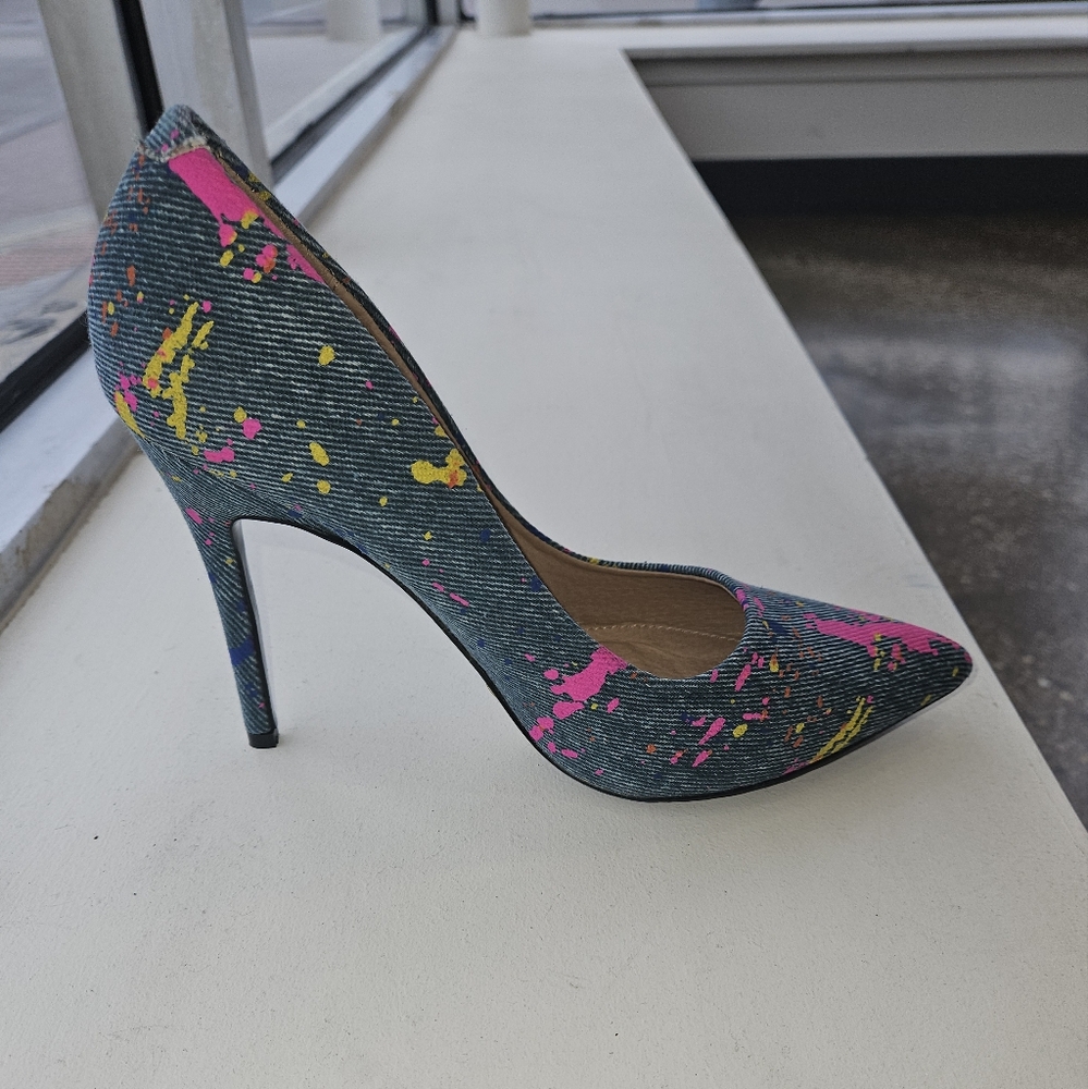 Beast Fashion denim heels